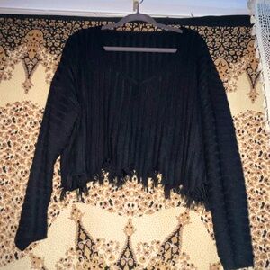 Black Cropped Sweater